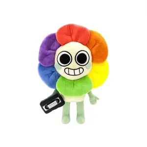 Culture Fly Dandy's World Plush Toys –Collectable Plush Dolls, Rainbow Flower Character with VHS Tape Accent, Perfect Game Fan Gift & Cozy Room Decor