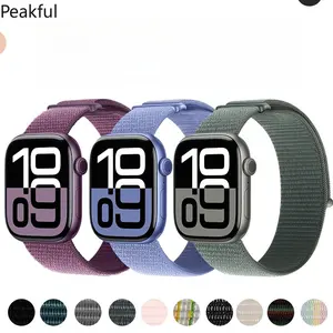 For Apple iwatch11 Watch Strap Two-Section Nylon Loop Strap Ultra3 Braided Strap