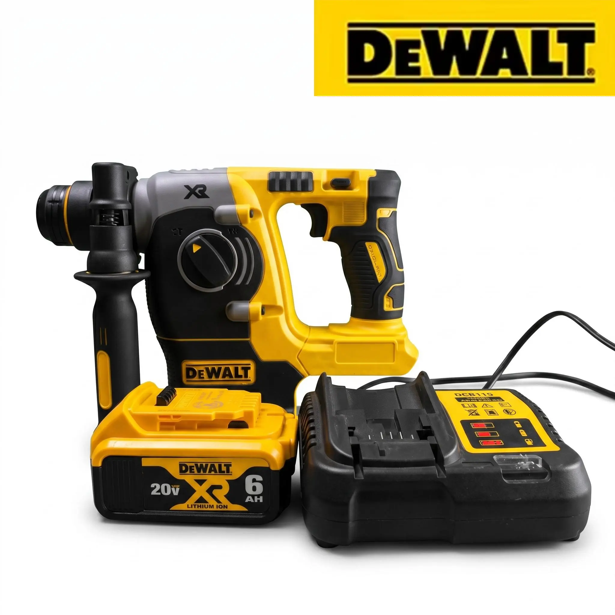 DEWALT DCH273 Brushless Cordless Power SDS Plus Rotary Hammer for DIY Enthusiasts, 3 Function Modes, Vibration Reduction, Built-In Auxiliary LED Lights, Concrete & Masonry Compatible (Batteries Sold Separately), Sds Plus Bit, 1Battery1charery