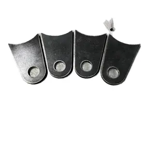 Rear Traction Bar Weld-On Mounts - Black, Designed for High-Traffic Applications, 1 Set of 4, 2 Per Side, 1/4 Inch Steel Construction