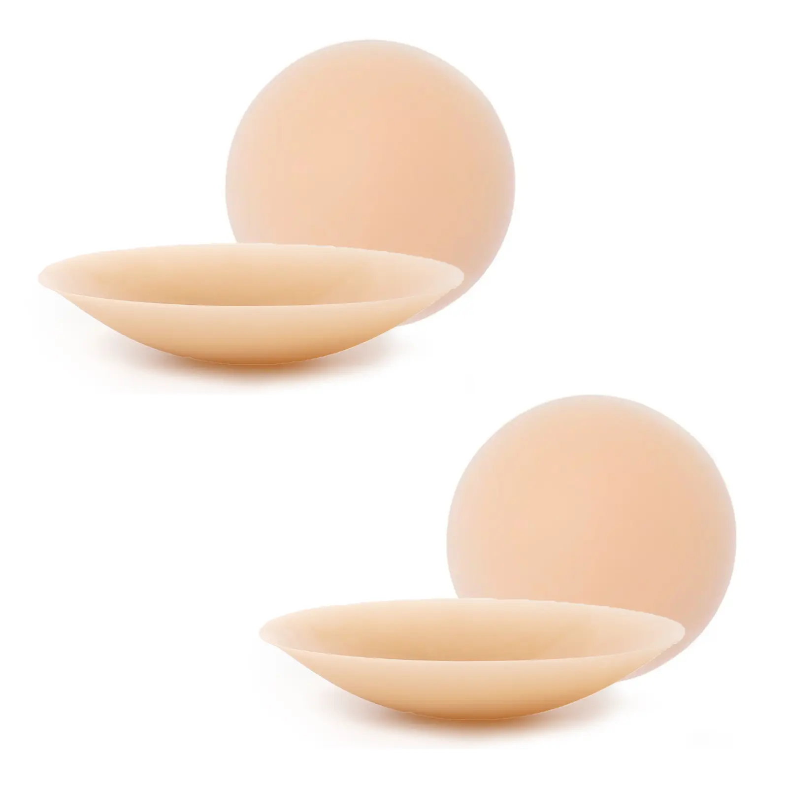 KISWON Nipple Cover Seamless Silicone Nipple Covers Ultra Thin Sticky Breast Petals Adhesive Invisible Pasties Bra - 2 Pairs