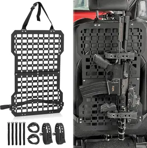 Rigid Molle Panels For Vehicles Truck Mount Rack Panel Tactical Seat Back Organizer Adjustable Versatile Panel Molle Panels w gun rack mount Gun Rack Mount Included