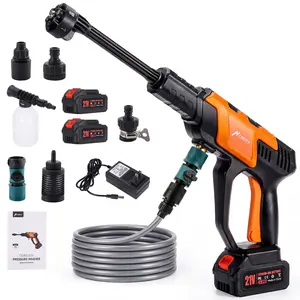 【FathersDayGift】Cordless High Pressure Washer with 2 Pack Batteries, 2500PSI Cordless Power Washer Battery Operated with 6-in-1 Nozzle, Car Washer, Adjustable Foam Cannon for Car Garden Home Outdoor Patio