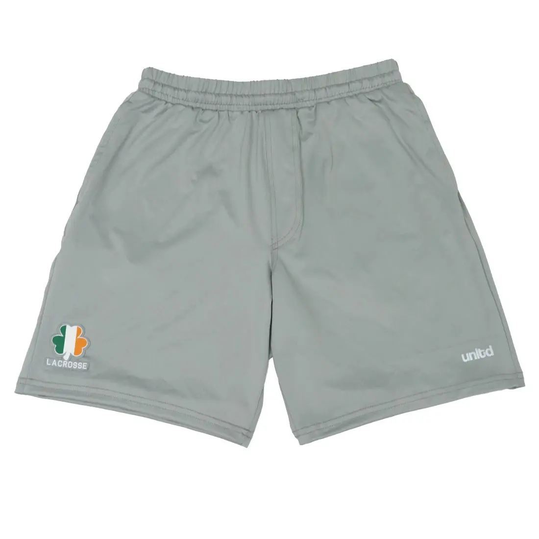 UNLTD X StringKing Irish Monarch Adult Lacrosse Shorts, Sewn-On Irish Flag Clover Patch, Casual Setting Wear, Exclusively Sold at Lacrosse Unlimited, Polyester Blend