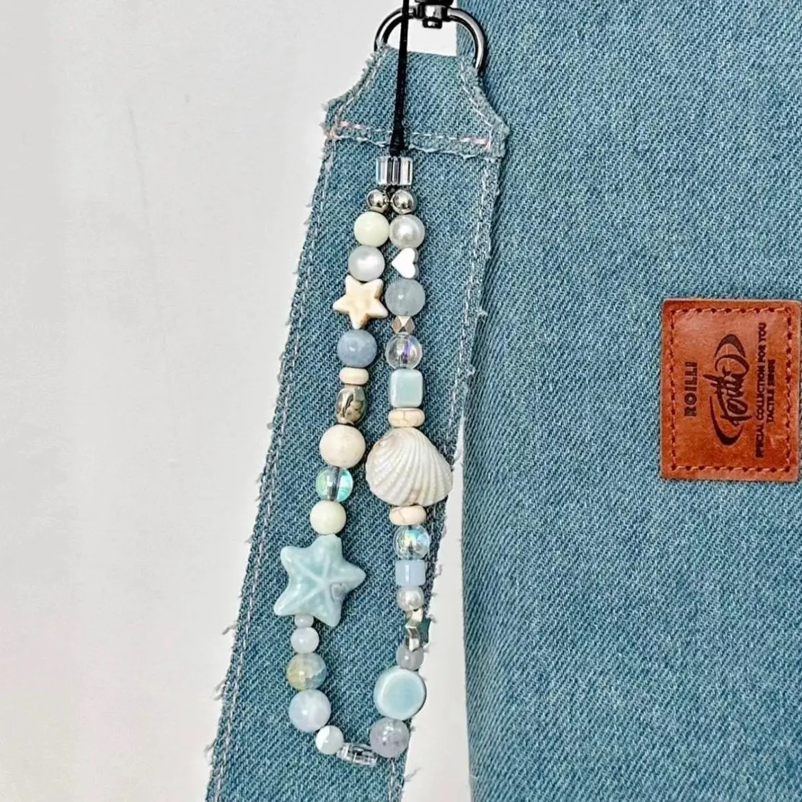 Sea Shell Decor Beaded Phone Chain, Cute Phone Lanyard, Creative Phone Strap, Phone Sling for Women & Girls, Fashion Phone Charm for Daily Use, Phone Accessory, Cell Phone Charm