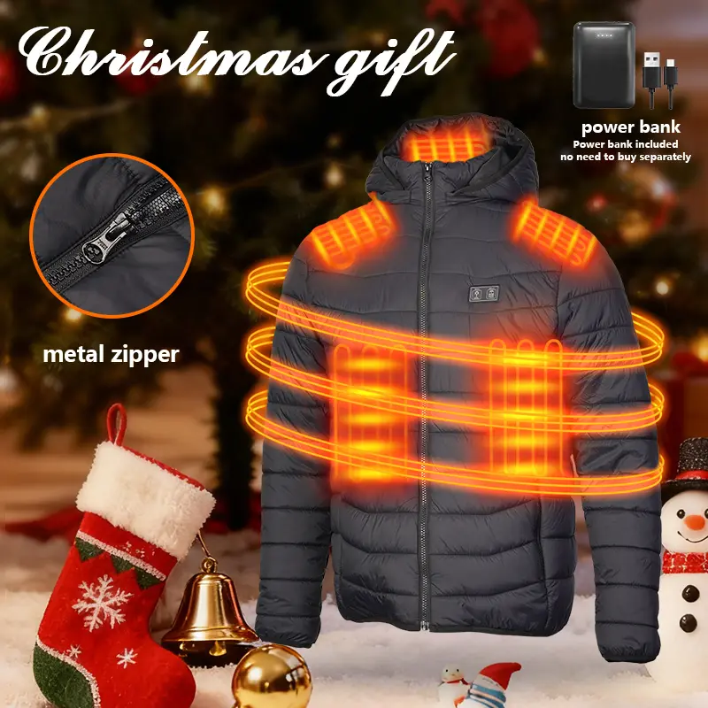 Rrtizan 2026 Unisex Lightweight Heated Vest - 3-Level Temp Control, Heating Sheets, 10000mAh Battery, Nylon Waterproof Fabric, Athletic Look, Great for Skiing, Camping, Commuting, Easy to Move, Ideal Gift for Holidays
