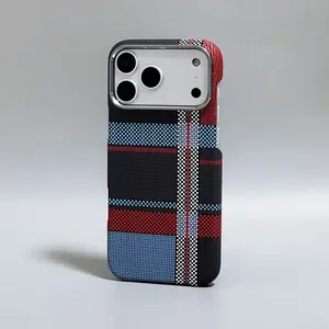 Magnetic [Three-Compensation Kevlar Pattern] Suitable for iPhone 16 Pro Max Case, New Apple 15 Carbon Fibre Pattern, Half-Cover 14 PM, Premium Matte 13 Super Thin Anti-Drop Case Pro Heat Dissipation