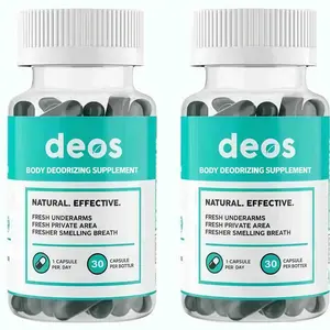 2XX Body Deodorizer Natural Effective Fresh Underarms & Private Area Supplement 30 Capsules Per Bottle with Natural Ingredients Body Deodorizer Natural Effective Fresh Underarms & Private Area Supplement 30 Capsules Per Bottle with Natural Ingredients