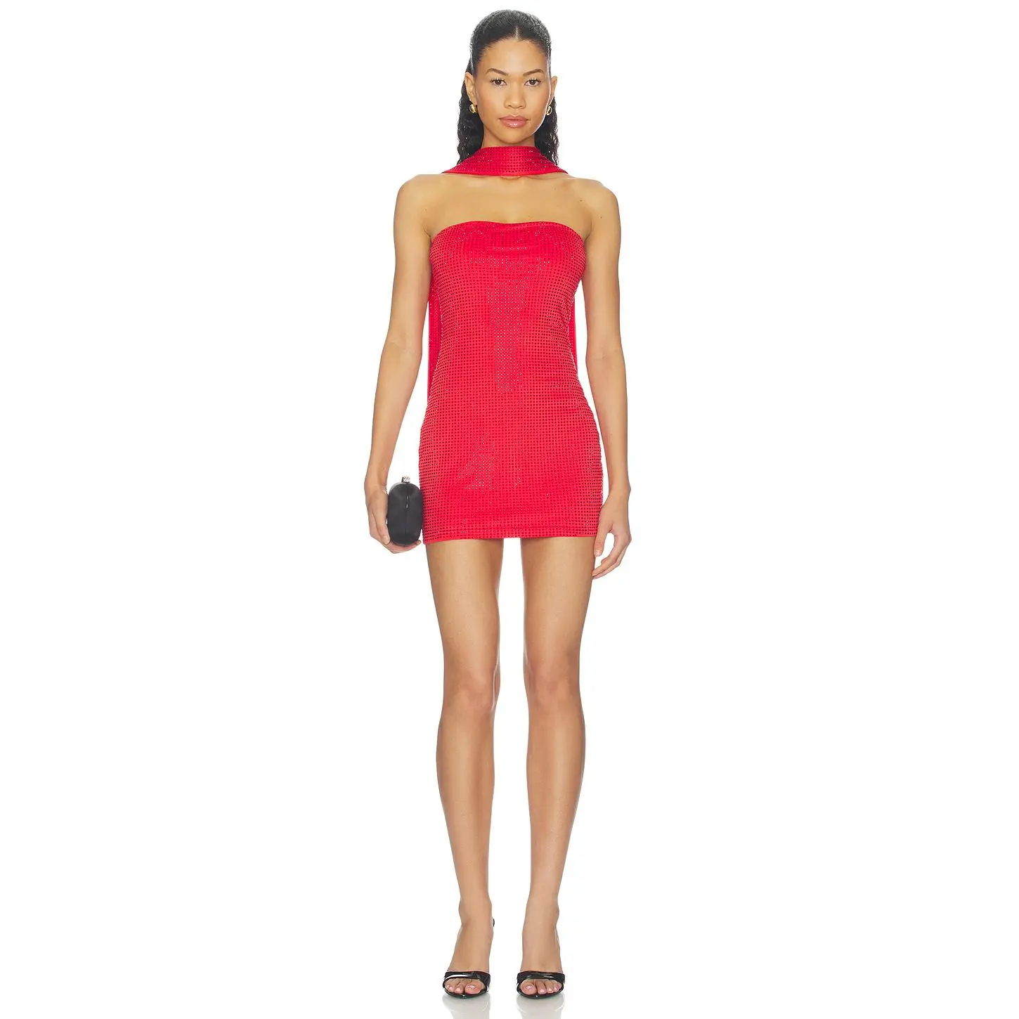 superdown Eden Strapless Mini Dress in Red