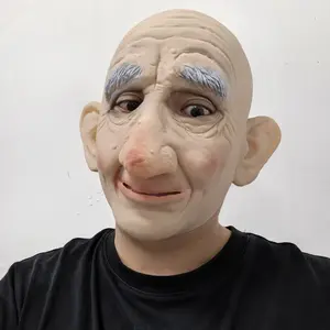 Super Soft Old Man Latex Mask with Moving Mouth Papa's Latex Mask for All Ages Ideal for Stage Performances And Parties (Fit small head)