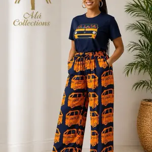 Ala Collections Lagos Lawa Shirt & Pant Set with Vibrant Car Print Design for Stylish Outfits