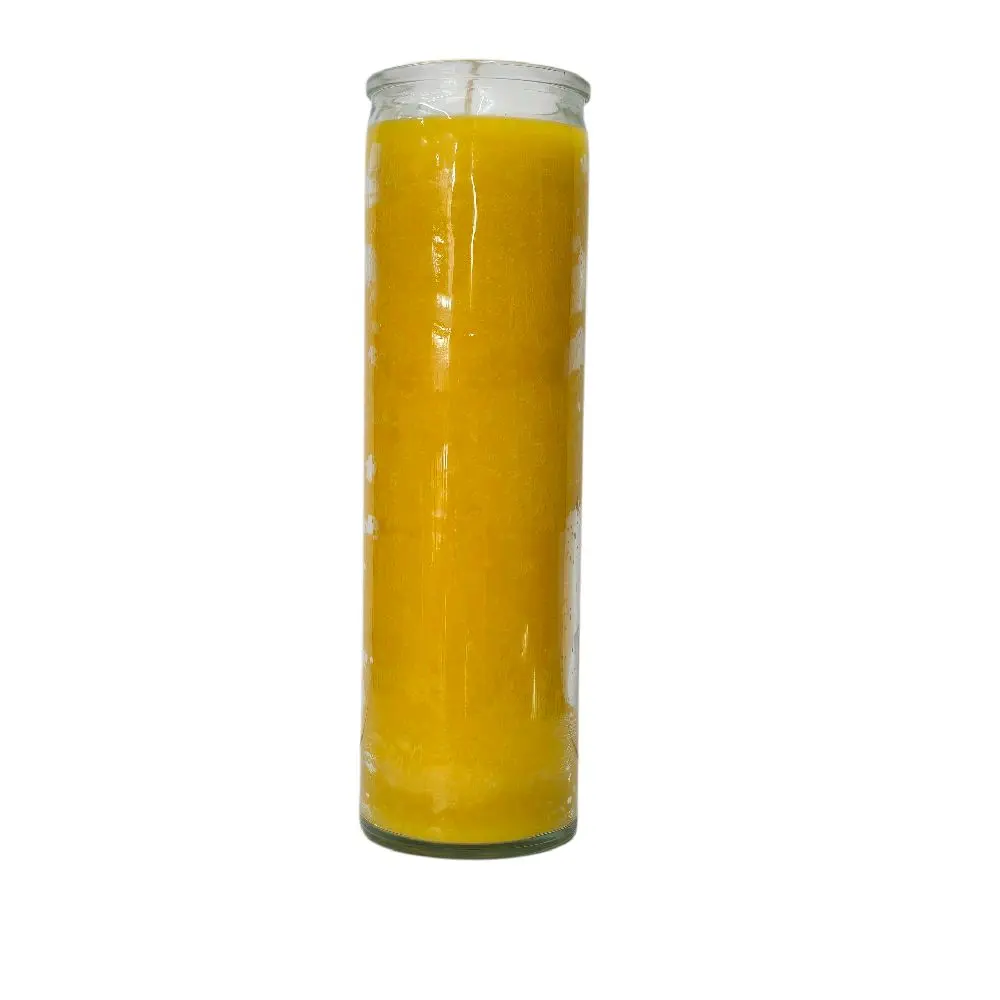 Yellow Non-Toxic Aromatherapy Scented Candle with Crackling Wooden Wick - Home Decor, Luck & Success Boost, Gift for Home Supplies, Scented Candles, Decoration