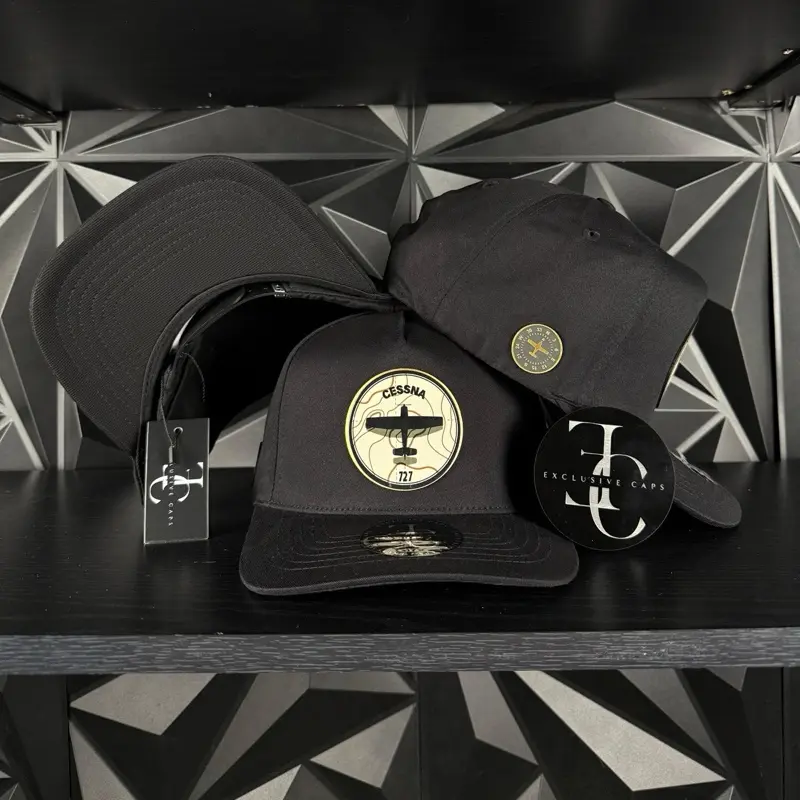 Exclusive caps Cessna 727 SnapBack hat- black
