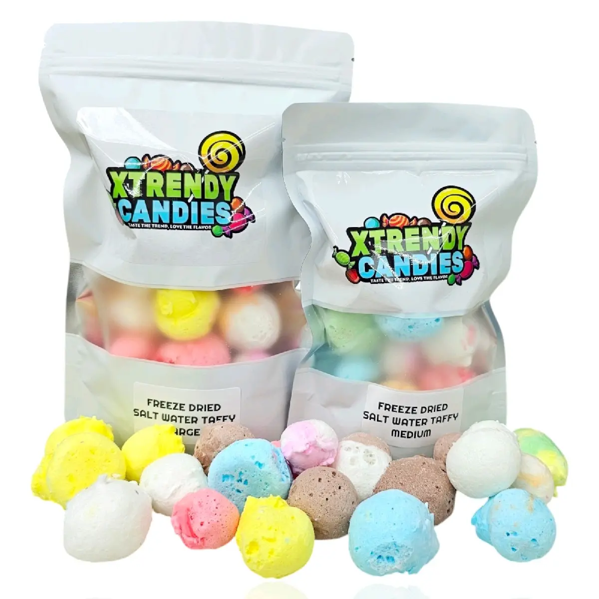 Xtrendy Candies Freeze dried Salt Water Taffy Crunch Candy Viral