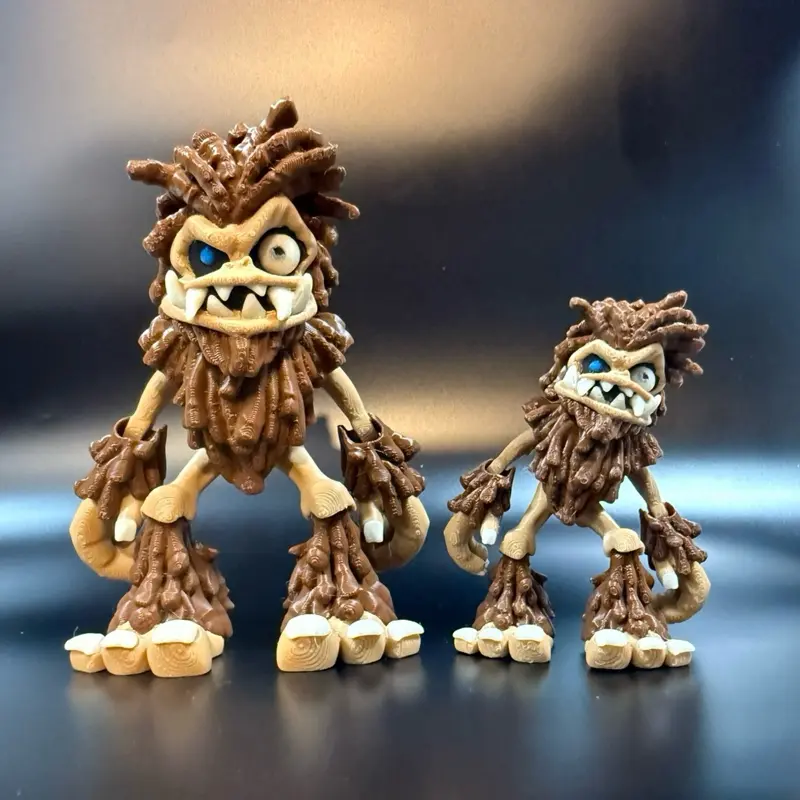 Twisty Prints 3D Printed Big Foot Collectible - Spooky Halloween Party Favor & Unique Decoration - Lightweight & Durable - 4 1/2 Inches Tall - Articulated Design - Eco-Friendly PLA Filament Ornaments