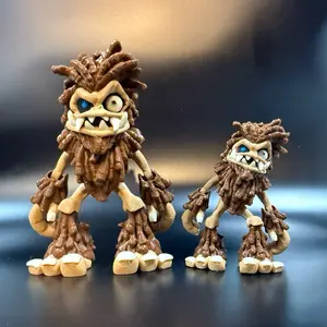 Twisty Prints 3D Printed Big Foot Collectible - Spooky Halloween Party Favor & Unique Decoration - Lightweight & Durable - 4 1/2 Inches Tall - Articulated Design - Eco-Friendly PLA Filament Ornaments