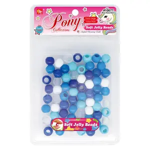 Beauty Town Extra Large Soft Jelly Round Beads, Hair Accessory Jelly Beads for Hair