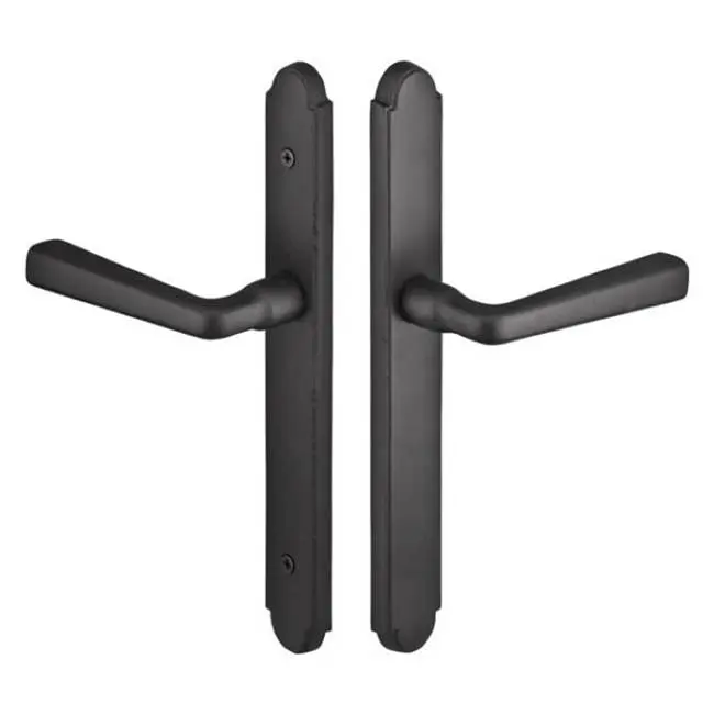 Emtek 1414MTLH Multi Point C4 , Non-Keyed Fixed Handle OS , Operating Handle IS , Arched Style , 1-1/2" x 11" , Montrose Lever , LH