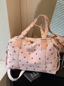 Fashionable Large Capacity Women's Handbag Travel Bag, Portable Essential Travel Bag, Cute Print Design Crossbody Bag, Travel Duffel Bag, Travel Essentials Bag