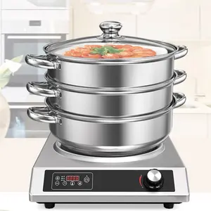 Stainless Steel Multi-Purpose Steamer Set, Glass Lid, Heat Resistant Handles, Easy to Clean, Gas and Induction Cooktop Compatible