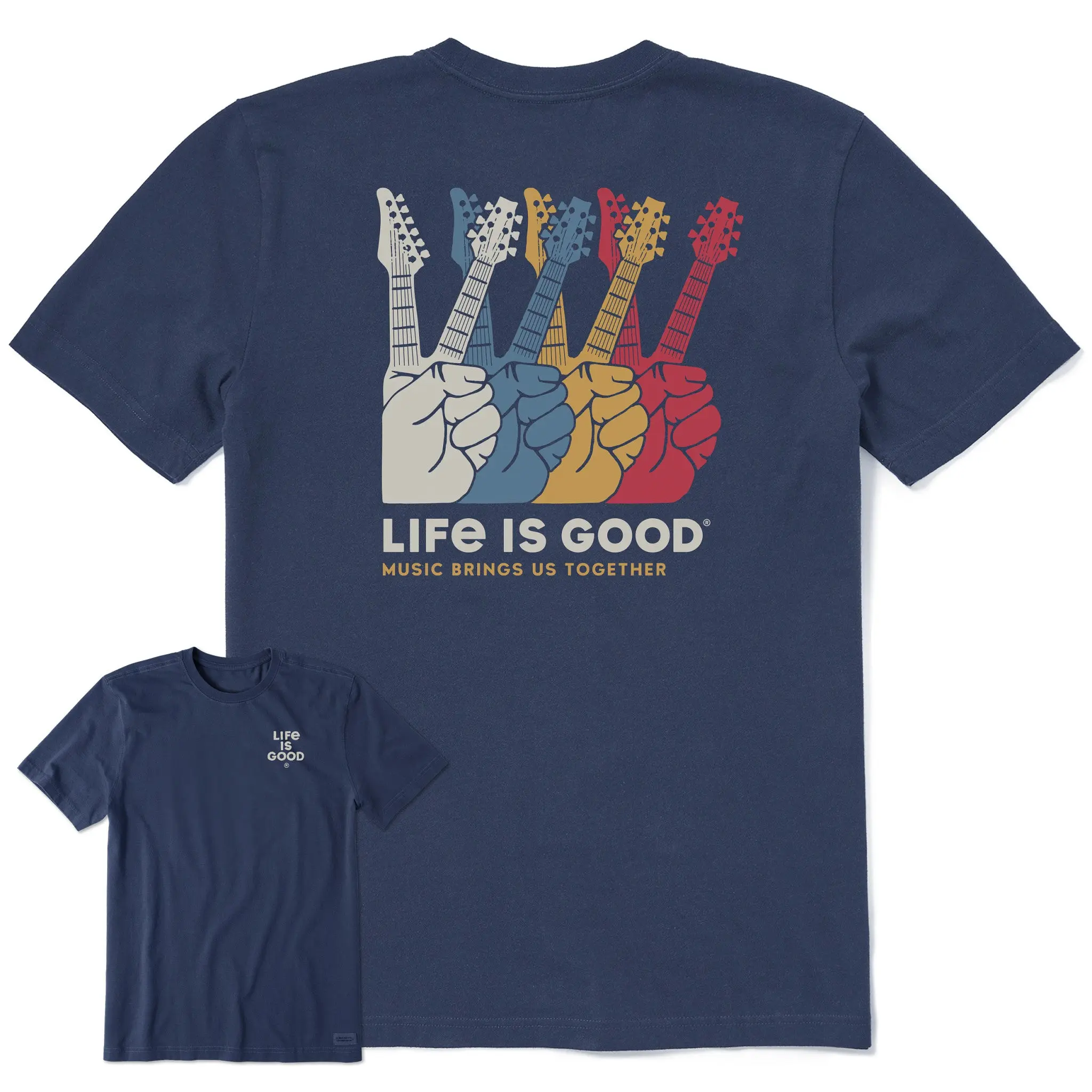Men's Music Peace Guitars Short Sleeve Tee