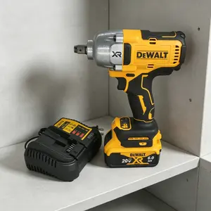 DEWALT DCF900 Impact Wrench 1/2" Inch 20V Brushless Cordless High Torque Power Tool with Hog Ring Anvil Ultra Long Battery Charger Complete Kit for Immediate Use
