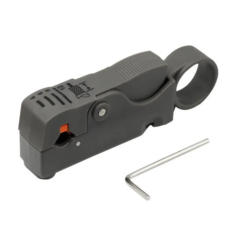 Multifunctional Coaxial Cable Stripper Wire Stripper Network Wire Clipper Video Wire Rotary Peeling Network Tool