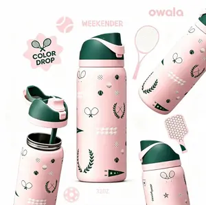 Owala Weekender 32oz Travel Stainless Steel Insulated Tumbler | Leak-Resistant Double Wall Vacuum Water Bottle with Straw Lid | Portable Hydration Cup for Outdoor & Daily Use ️