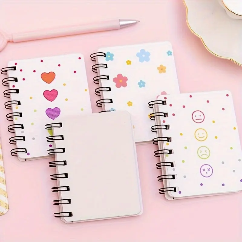 A7 Portable Notebook Set, Cute Minimalist Design with Dividers, Pocket Diary for Notes Sketching Daily Use, Office Supplies