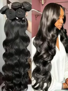 26 28 30 Inch Body Wave 3 Bundles Brazilian Remy 100% Unprocessed Raw Virgin Human Hair Wavy Double Bundles Weave Extensions