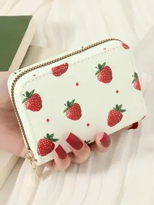 New women's card case, short zipper wallet, credit card holder, women's short wallet, Ladies Wallet