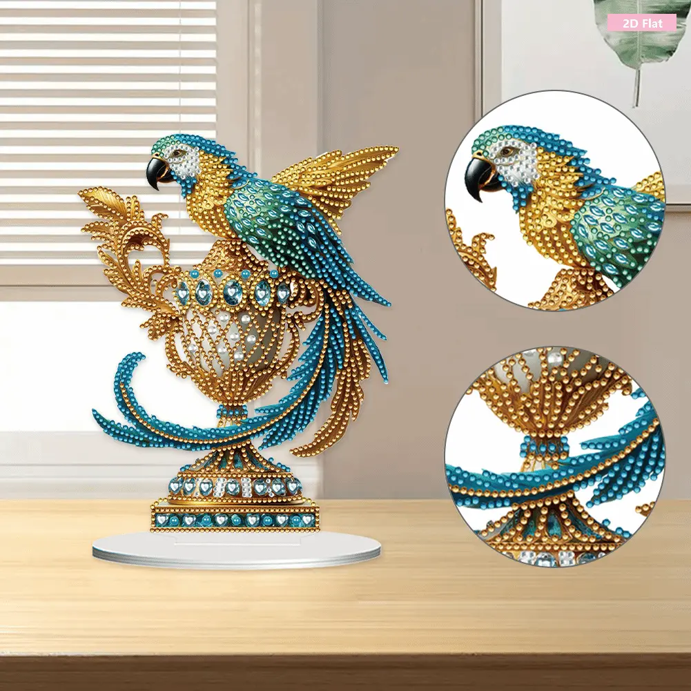 Acrylic Special Shape Eagle Trophy Diamond Painting Tabletop Ornaments Kit Table Top Diamond Painting Ornament Kits 5D DIY Diamond Art Tabletop Decorations for Home Office Decor