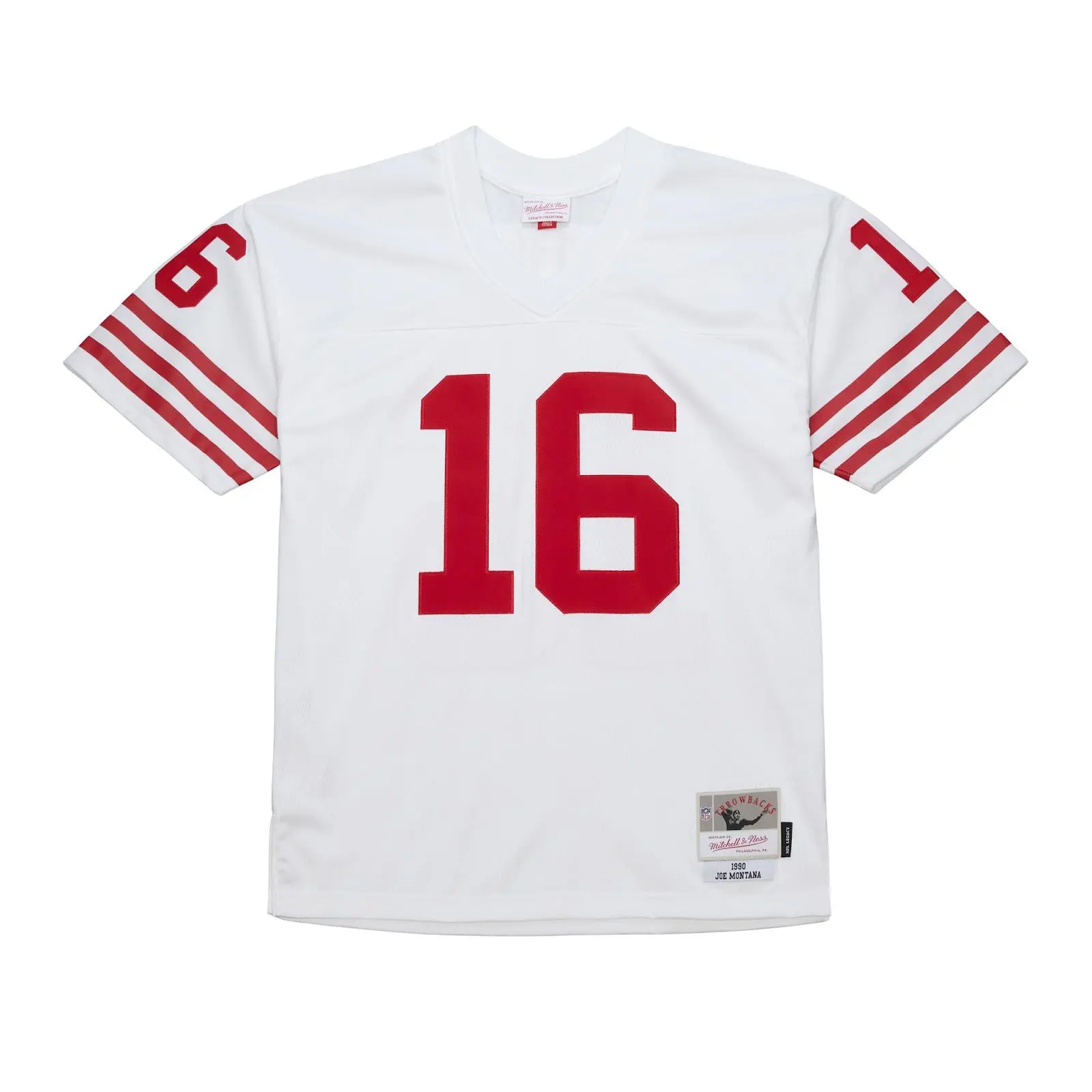 Joe Montana San Francisco 49ers 1990 White Legacy Player Jersey NFL Throwback Mitchell & Ness