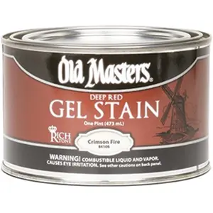 Old Masters 84108 Deep Red Crimson Fire Gel Stain - 1 Pint
