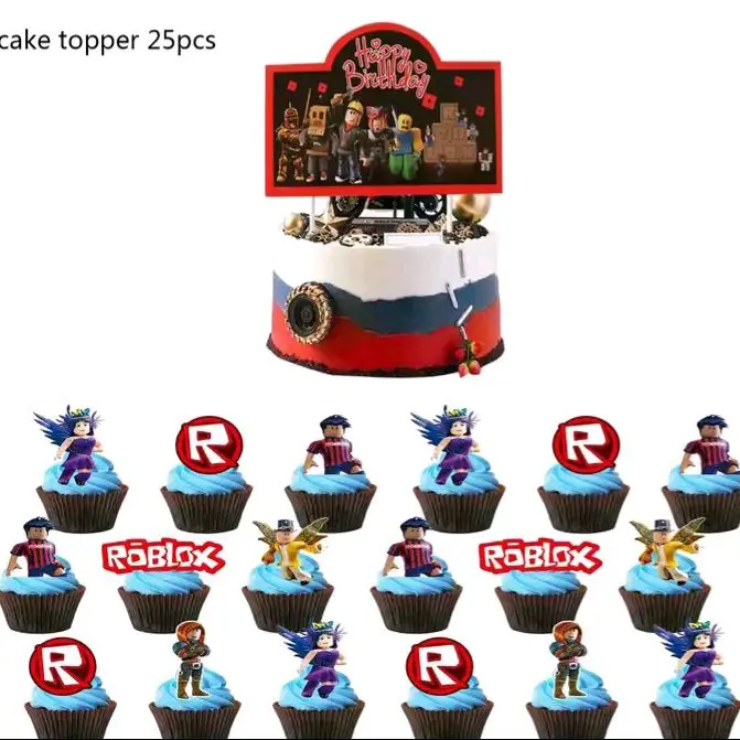 25pc CUPCAKE TOPPERS AND CAKE TOPPER 25pc CUPCAKE TOPPERS AND CAKE TOPPER