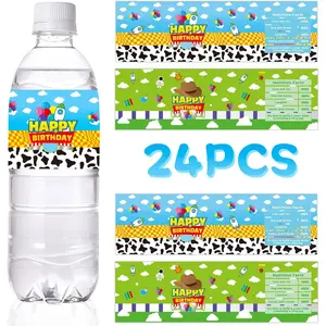 24 count Cartoon Story Water Bottle Labels  Inspired Party Birthday Decorations for  Themed Birthday Party Supplies
