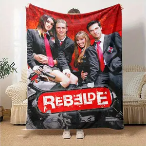 RBD Rebelde Character Print Flannel Blanket - Super soft and lightweight, all-season sofa and bed sheet cover, modern design home décor