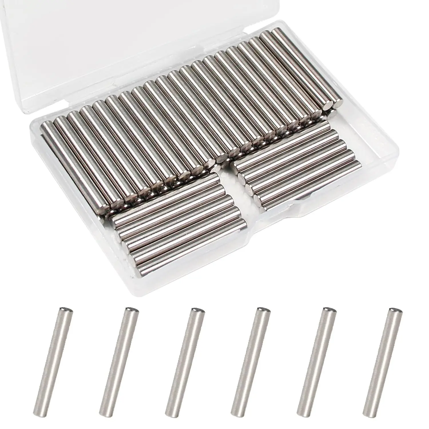 50 count M5 x 40mm Dowel Pin 304 Stainless Steel Cylindrical Dowel Pins Shelves Dowel Pin Bookshelf Support Pegs for Metal Devices Cabinet Furniture Fixing Component Position  Bunk Bed