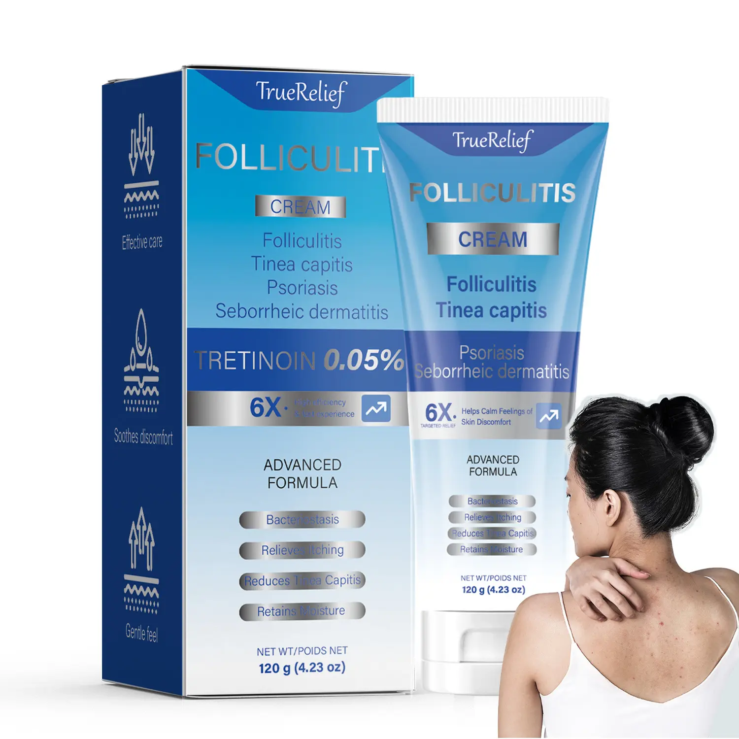 TrueRelief Folliculitis Care Cream 120g - Organic Haircare Blend, Natural  Hair Care Soothing Moisturizer for Curly Hair, Daily Gentle Moisturize  Scalp & Skin Treatment - TikTok Shop