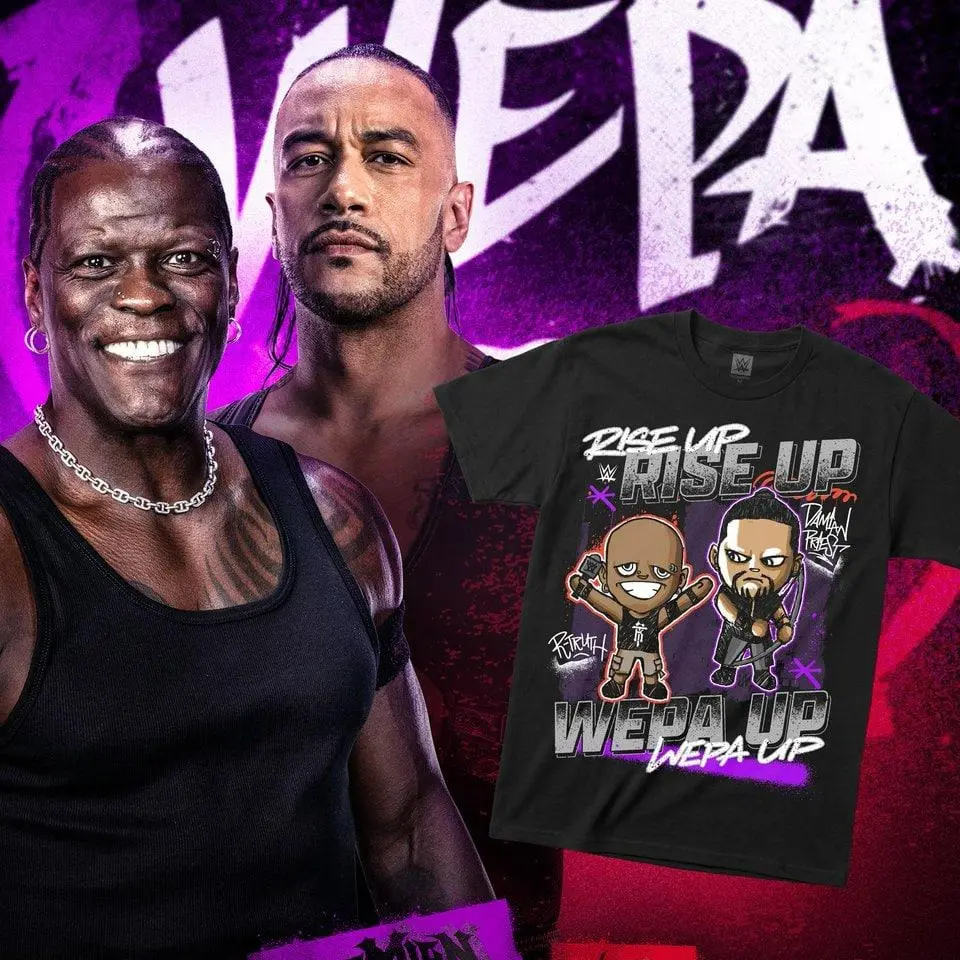 Damian Priest & R-Truth Rise Up Wepa Up Cartoon T-Shirt, WWE Shirt, WWE Merch, Gift For Wrestling Fans