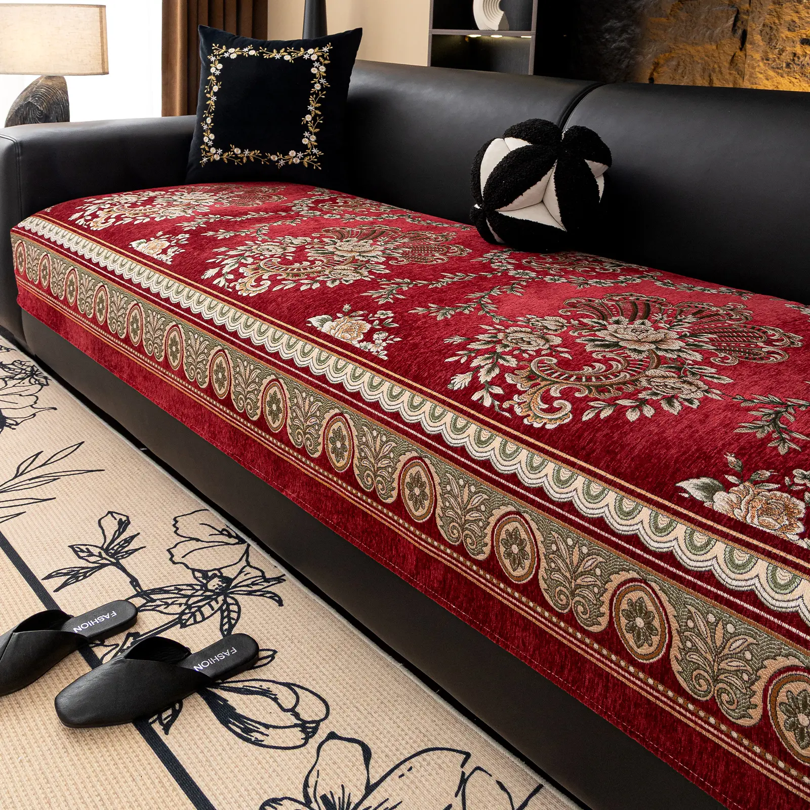 1PC Modern Chenille Non-Slip Sofa Cover – Suitable for Living Room, Bedroom, Office Decor, Luxurious & High-End Washable Sofa Slipcover, Couch Slipcover, Soft Sofa Protector, Sofa Couch Covers, Slipcovers For Couches And Sofas