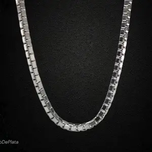 Adjustable Box Chain Necklace silver 925