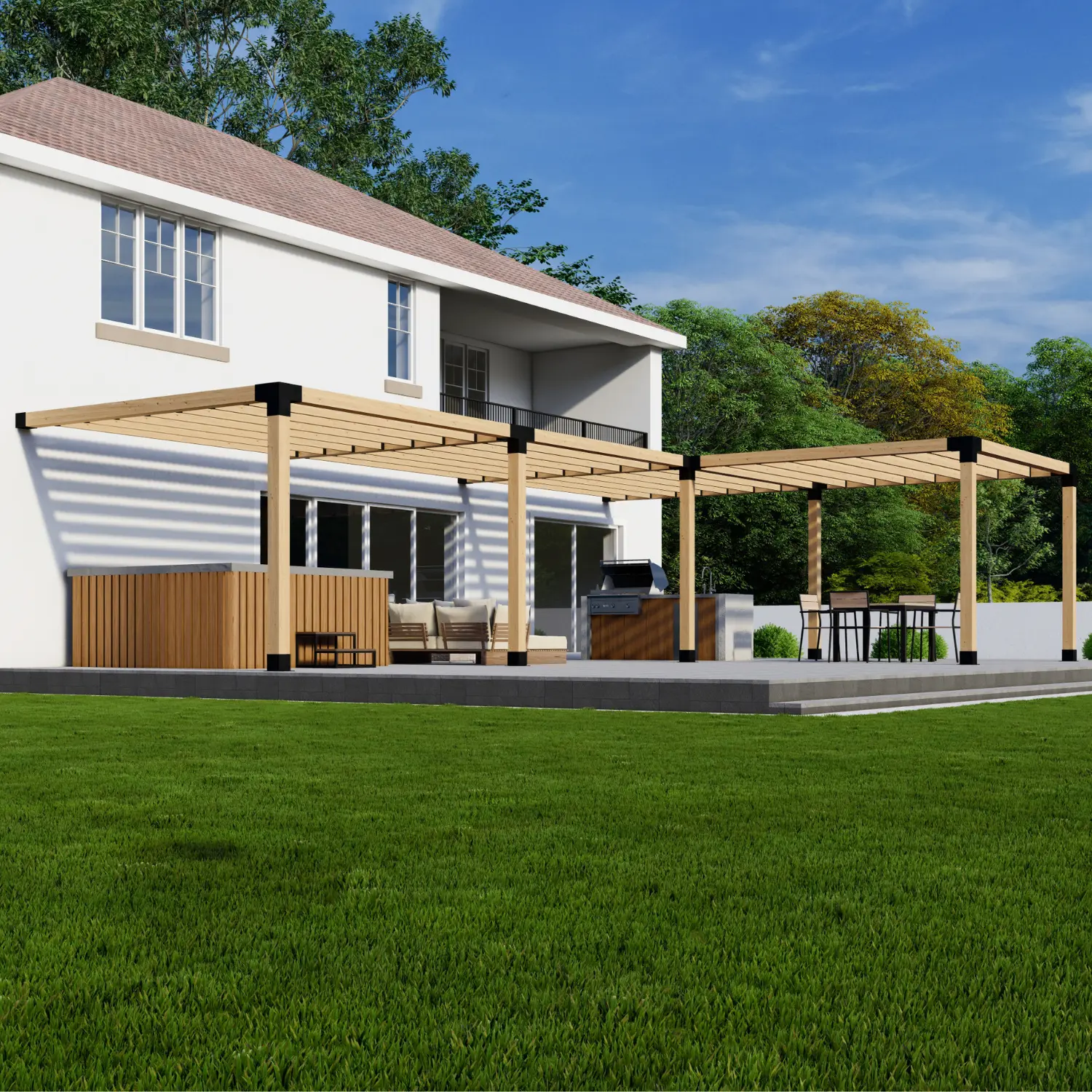 Corner Deck Pergola Kit