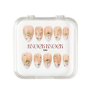 KNOCK.KNOCK NAILS 2026 | Luna Helada｜10PCS 100% Handmade Press-on Nails