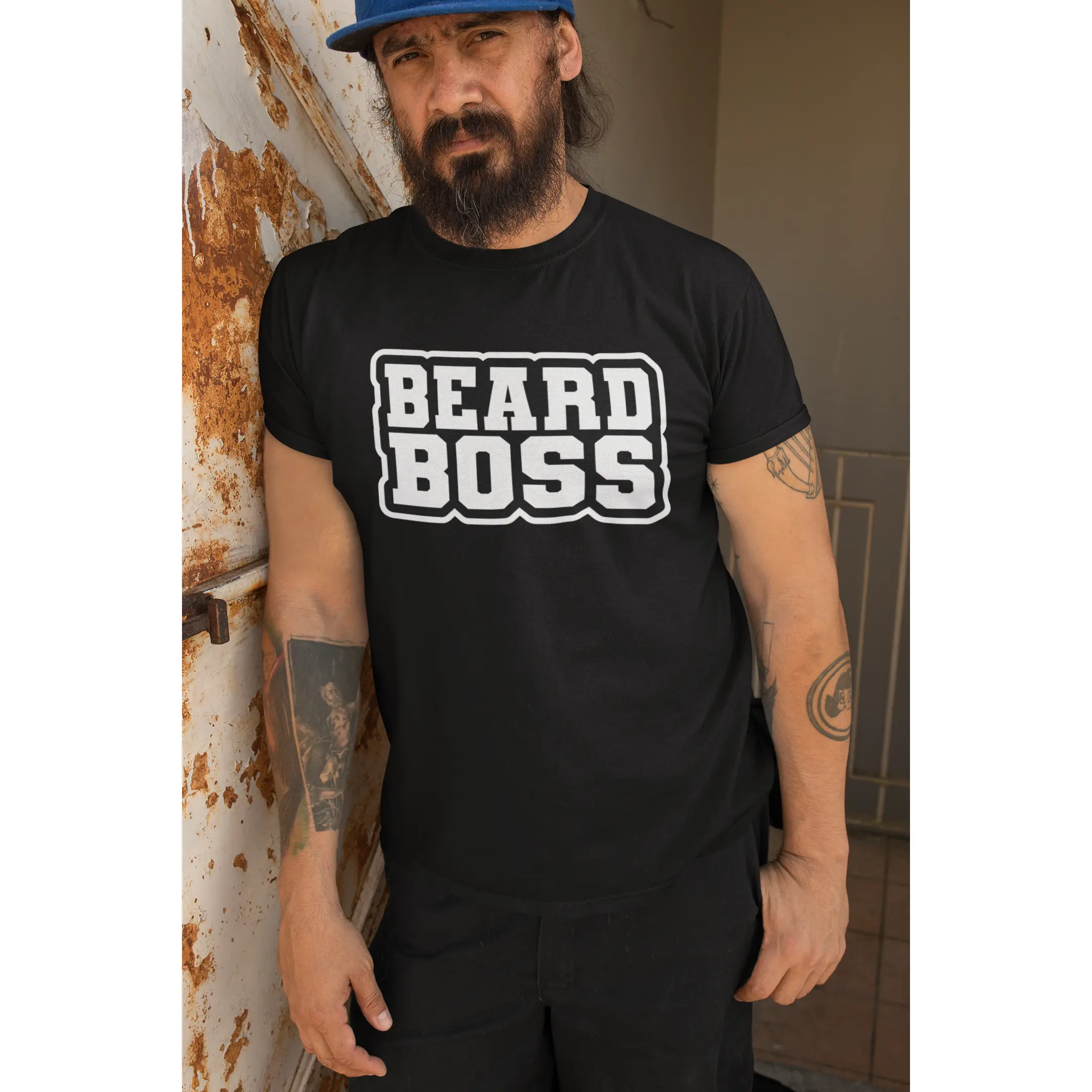 Beard Boss Graphic Tee  Stylish Men’s Beard Apparel For Bearded Guys