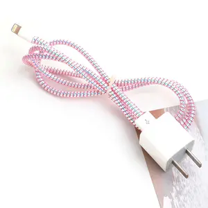 TPU Data Cable Protector, 1 Count Flexible Multipurpose Cable Management Solution, Durable Charging Cable Protector