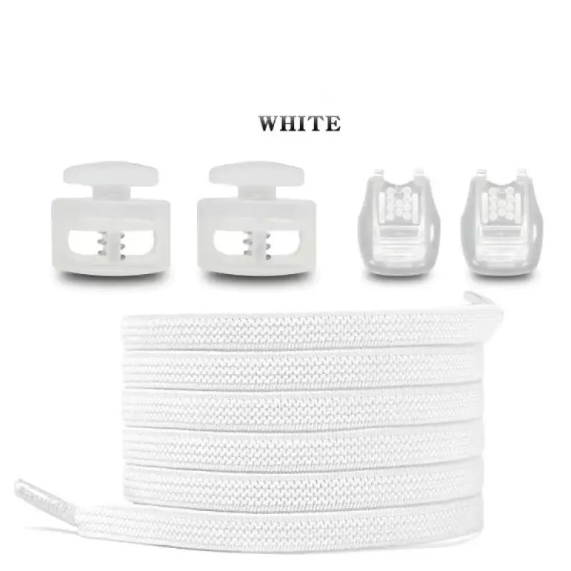 1 set of plastic shoe buckles, comfortable, fast, lockable, sports shoelaces, braided elastic shoelaces