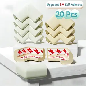 20-Pack Soft Foam Baby Corner Guards – Easy-Apply Adhesive Edge Protectors for Toddler Safety & Furniture Protection