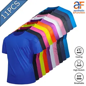 Men's  Multi Color Short Sleeve T-Shirt Set, Crew Neck Textured Athletic Tees, Trendy Streetwear Summer Tops for Daily Wear Gym Workout and Beach Vacation, T Shirts, Men’s Shirts