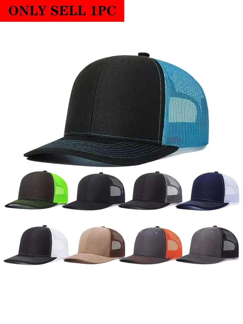 1pc Unisex Trucker Hat Bearded Uncle Printing Mesh Baseball  display picture 1